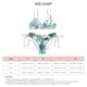 thumbnail image 5 of Traje de baño de bikini Traje de baño Estampado floral Tirantes ajustables en la parte delantera con cordones Cintura alta Traje de baño de bikini de 2 piezas Verde claro S, 5 of 5