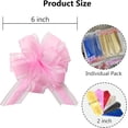 thumbnail image 2 of jefyghe 6 PCS Large Pull Bows 6 Inch Light Pink Bows for Gift Wrapping Wedding Basket Decorated Birthday Party Christmas Gift Boxes Flower Decorations, 2 of 6