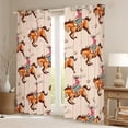 thumbnail image 2 of Western Cowgirl Curtains,West Cowboy Horse Curtains 30%-50% Blackout Bedroom Decor,Rustic Country Curtains Pink Texas Star Print Window Curtains 2 Panels 38"Wx45"L, 2 of 6