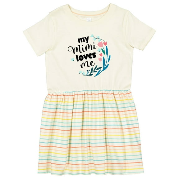 Inktastic My Mimi Loves Me Girl Girls Toddler Dress