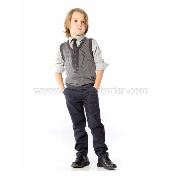 Boys gray outlet dress shirt