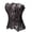 Dark Purple, variant on Rexolia Women's Sheer Floral Lace Corset Top Overbust Zip Back Going Out Dark Purple L