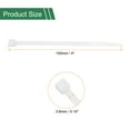 thumbnail image 2 of Uxcell 100pack Cable Zip Ties, Plastic Nylon Ties Wraps, 4-Inch/100mm Self-Locking Wire Cord Electrical Zip-Ties, White, 2 of 7