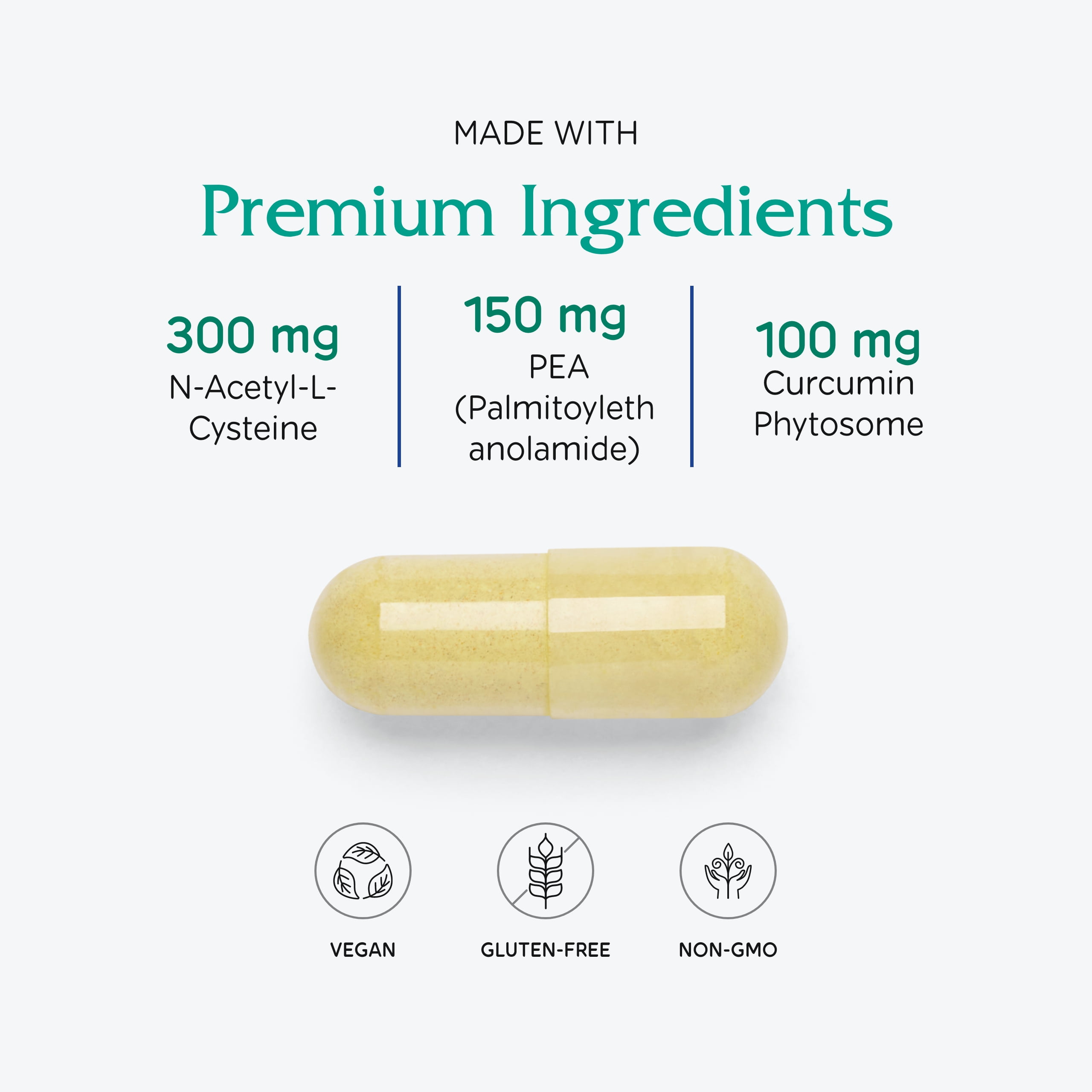 Vitanica NAC-PEA Extra, Vegan, 90 Capsules
