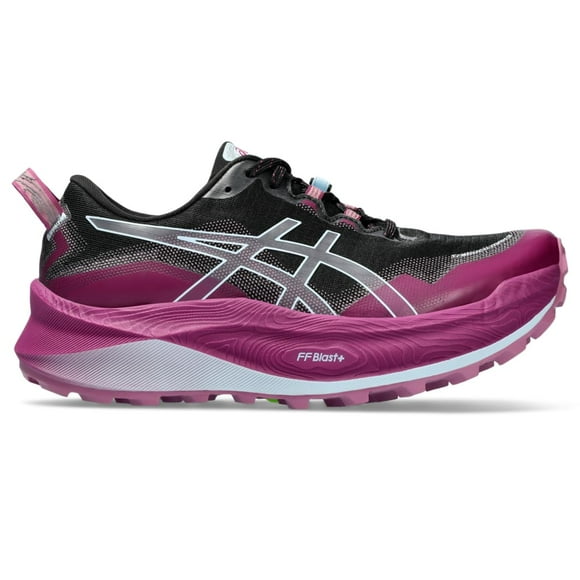 ASICS Women's Trabuco Max 3 Running Shoe, 6.5, Black/Light Blue