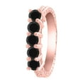 thumbnail image 4 of Aonejewelry 0.75 Ct. Ttw Black Diamond Five Stone Ring In 10K Rose Gold, 4 of 4