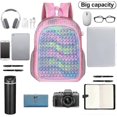 thumbnail image 2 of Pop School Backpack Large Capacity Lightweight Bookbag Schoolbag Backpack for School Supplies Back -blue, 2 of 4