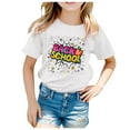 thumbnail image 1 of aDJFDGT T-Shirts Chat Enfants Saison Scolaire Rentrée Scolaire Imprimé Décontracté Manches Courtes Haut T-Shirt, 1 of 7