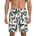 thumbnail image 3 of Lsque Watercolor Butterflies Mens Sleep Pajama Shorts,Short Pajama Pants, Cotton Ultra-Soft Knit-4X-Large, 3 of 9