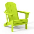 thumbnail image 4 of Polytrends  Laguna Weather Resistant Outdoor Patio Folding Adirondack Chair Lime Poly Synthetic Fiber, Plastic, 4 of 5