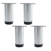 Uxcell 6 Inch Furniture Legs Stainless Steel Feet Sofa Table Cabinet Shelves Leg Replacement Adjustable Height 4pcs