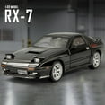 thumbnail image 1 of 1:32 Mazda RX7 AE86 JDM Mazda MX5 Car Model Alloy Car Die Cast Toy Car Model Sound and light Children's Toy Collectibles RX7 Black, 1 of 6