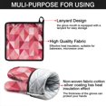 thumbnail image 7 of Red Pink Modern Art Geometric Kitchen Oven Mitt and Pot Holder Sets 4 Pcs for Baking, Cooking and Grilling, Heat Resistant Up To 392 °F, 7 of 7