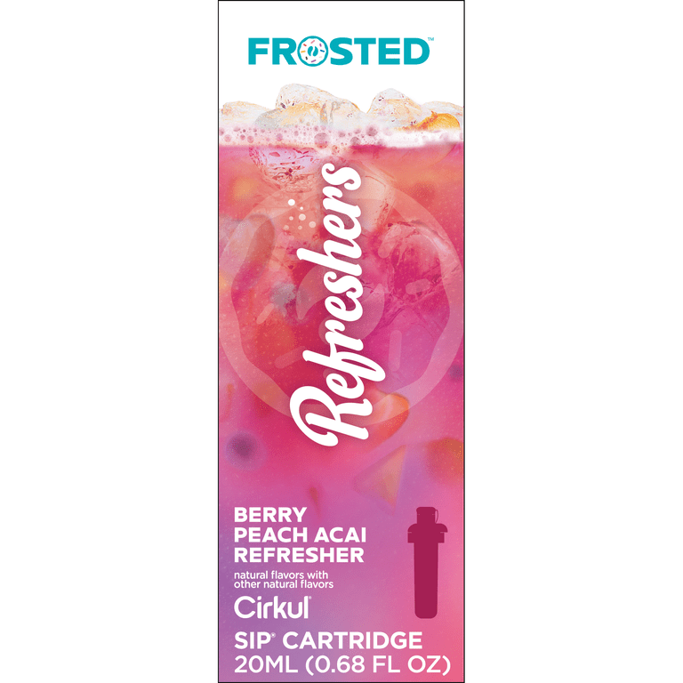 Cirkul Frosted Refreshers Berry Peach Acai Refresher Flavor