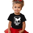 thumbnail image 4 of Three Rex Square T-Rex Dinosaur 3rd Birthday Shirts for Baby Toddler & Youth Boys & Girls Black Shirt 4T, 4 of 5