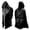 #06-Black, variant on Long Hallowen Hooded Cardigan Ruffle Shawl Collar Open Front Lightweight Drape Cape Overcoat with Pockets Halloween Gifts , XL, Khaki