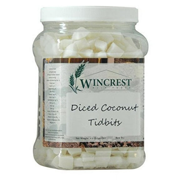 Diced Coconut Tidbits - 15mm - 2.5 Lb Economy Size Tub