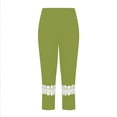 thumbnail image 3 of Ruyang Capri Leggings for Girls Lace Trim Stretchy High Waisted Yoga Cropped Tights Summer Kids Lightweight Dance Pants, 3 of 8