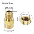 thumbnail image 2 of Uxcell 1/4 SAE Flare Male  to 1/8NPT Female Tubing Adaptor Brass Pipe Fitting, 2 of 5