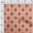 thumbnail image 1 of oneOone Cotton Poplin Fabric Floral Block Printed Fabric 1 Yard 56 Inch Wide, 1 of 4
