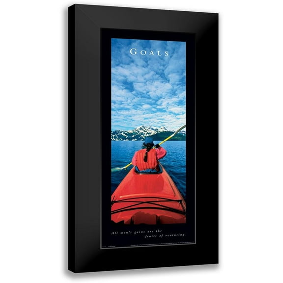 Unknown 8x14 Black Modern Framed Museum Art Print Titled - Goals Kayak