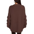 thumbnail image 4 of Cardigan Sweaters for Women Fall Winter Long Sleeve Loose Casual Open Front Knit Cardigans Sweater Coat, 4 of 6