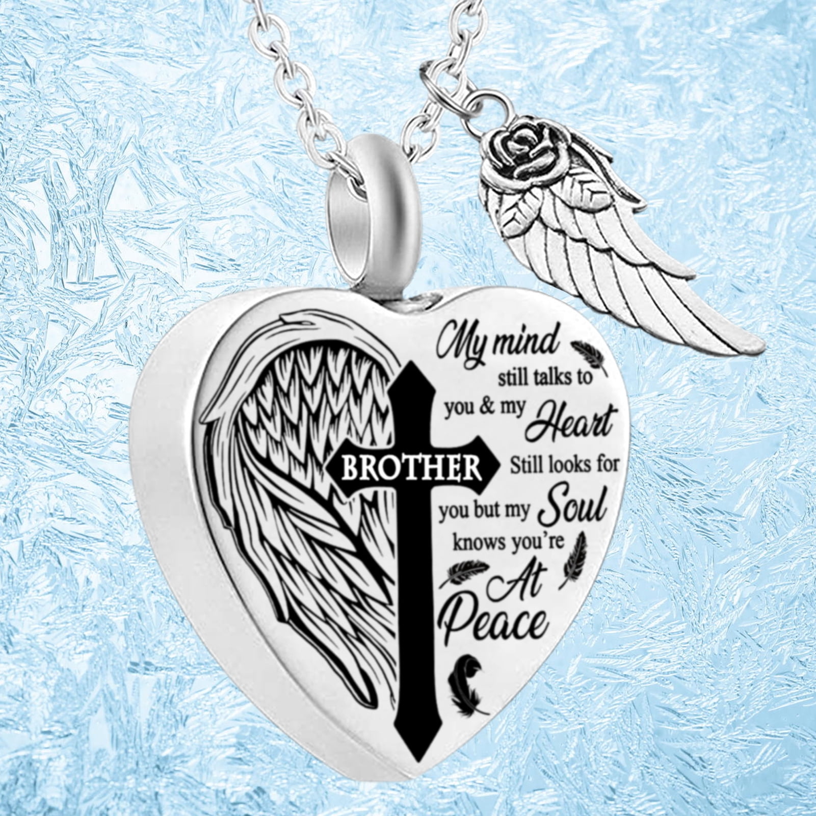 Buy XIUDA No Longer by My Side,Forever in My Heart Carved Locket Cremation  Urn Necklace for Dad, Mom,Grandma & Grandpa Online at desertcartINDIA