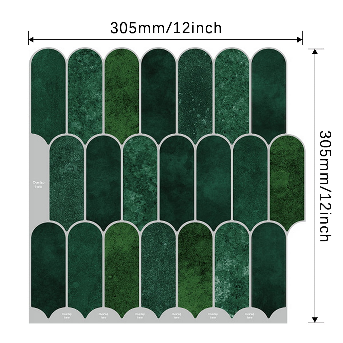 FLOLEOPA 12 x 12 Inch Heavy-Duty Peel and Stick Backsplash, Self-Adhesive Wall Tiles for Kitchen Bathroom Decor, 20-Pack