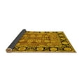 thumbnail image 2 of Ahgly Company Indoor Round Oriental Yellow Industrial Area Rugs, 8' Round, 2 of 4