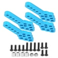 thumbnail image 3 of M Buder Juego de 4 Soportes de Amortiguador de Aleación de Aluminio Placa Base de Montaje Altura Ajustable para Coche RC a Escala 1/10 Crawler SCX10 Azul (5 cm / 2 in), 3 of 9