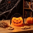 thumbnail image 4 of Halloween Pumpkin Spider Lamp, Halloween Flameless Flickering Lights Battery Operated, LED Light Up Pumpkin Spider Figurine, Cute Halloween Decoration for Halloween Holiday Party Spooky Decor, 4 of 6