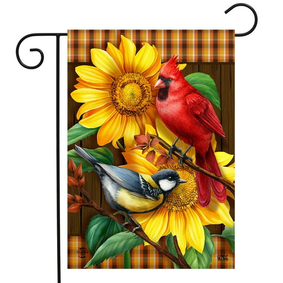 Briarwood Lane Fall Birds And Sunflowers Garden Flag