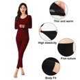 thumbnail image 2 of Bienvenido Ropa interior térmica larga de invierno para mujer, conjunto de ropa interior larga ultrasuave, 2 of 5