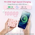 thumbnail image 6 of Yoobao Portable Charger 20W 10000mAh Cute USB-C in & Out Power Bank Fast Charging, PD 3.0+QC 4.0 High-Speed Charging Phone Battery Pack Compatible with iPhone 14 13 12Pro Max iPad Samsung - Pink, 6 of 9