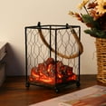 thumbnail image 3 of Flame Lamps Charcoal Flame Lantern Simulated Fireplace Led Flame Night Light Flame Effect Light Garden Yard Living Room Decor, 3 of 10