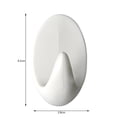 thumbnail image 2 of 5Pcs Bath Towel Hooks, Stick on Wall Adhesive Hangers, Durable Removable Plastic Holder, Self Adhesive Hooks for Kitchen Bathroom Home Door Towel Coat Key, Waterproof and Rustproof(White,2.4x1.5"), 2 of 8