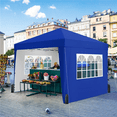 thumbnail image 3 of Renwick 10x10ft Enclosed Pop-Up Canopy with Window for Party Wedding Marketing, Blue, 3 of 9