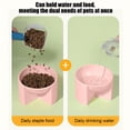 thumbnail image 4 of Tgbvmt 15° Tilt Elevated Pet Bowl 5.51In Spill Proof Wide Mouth Anti Tip Base Food Grade Easy Clean Neck Strain Relief for Cats Small Dogs Indoor Feeding Dry Wet Food Water Pet Tableware Decor, 4 of 6