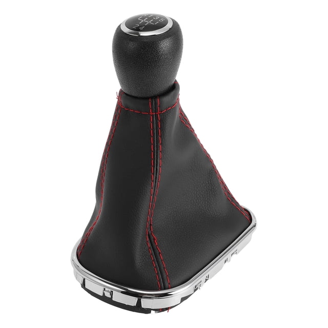 Pomo de Cambio Manual de 5 Velocidades Único Bargains con Cubierta para Chevrolet Cruze 2010-2015 Palanca de Cambio de Plástico Cuero Sintético Negro Rojo