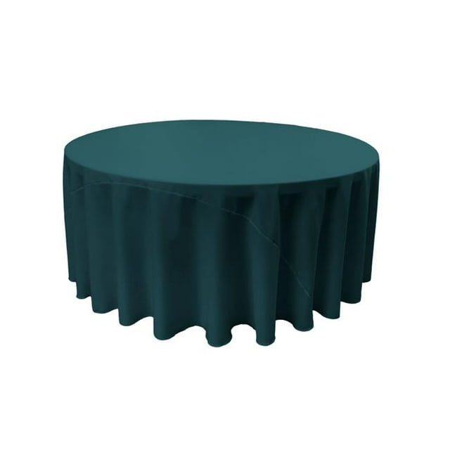 TCpop108R-TealDrkP82 Polyester Poplin Tablecloth, Dark Teal - 108 in. Round