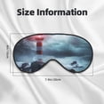 thumbnail image 5 of Naloa Lighthouse in a Stormy Sea Print Sleep Mask for Sleeper, Light Blocking Sleeping Eye Mask for Women Men, Eye Shade with Adjustable Strap for Travel, Nap,Meditation, 5 of 7
