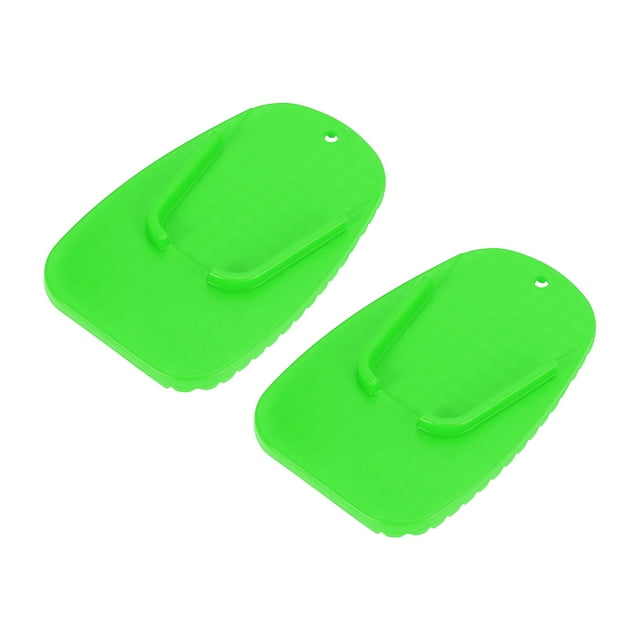 2pcs Moto Moto Kickstand Pad Support Plaque Support Support Support de Stationnement Côté Stand Extension Pad Vert