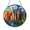 Stained Glass 5.9 Inch, variant on Architectural City Landscape Stained Glass Style Window Hanging