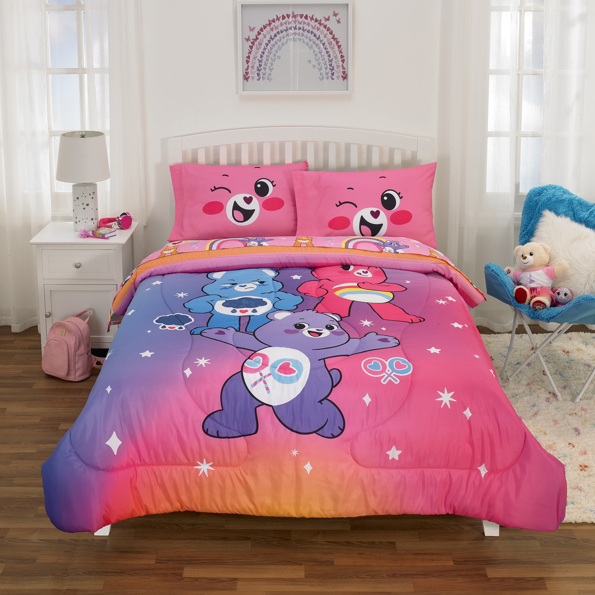 Care Bears Kids Microfiber BedinaBag Bedding Bundle Set, Comforter