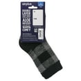 thumbnail image 3 of Airplus Double Layer Aloe Crew Socks, Men's 8-12.5,, Grey Buffalo Check, 1 Pair, 3 of 4