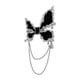 thumbnail image 1 of Broche metálico con borlas negras para mujer, estilo dulce y fresco, para trajes de mujer mayores, accesorios de moda, 1 of 7