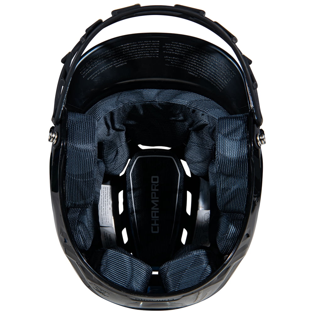 Champro HXE Fastpitch Softball Uncoated Batting Helmet, Large, Black