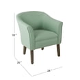 thumbnail image 4 of HomePop Fauteuil d'Appoint Tonneau Transitionnel en Bois et Tissu, Bleu Aqua Texturé, 4 of 12