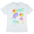 thumbnail image 2 of Hello Kitty and Friends x Care Bears Women's T-Shirt Harmony Bear and Kuromi Glitter Sheen Boyfriend Fit Tee, 2 of 4