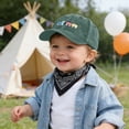 thumbnail image 2 of CAUYDY Kids Baseball Hat Miniature Train Themed Washed Baseball Cap Vintage Distressed Baseball Cap Cartoon Hat For 4T 5T 6T 7T 8T Boys (Sizes 3-8 Years,B1-Green), 2 of 7